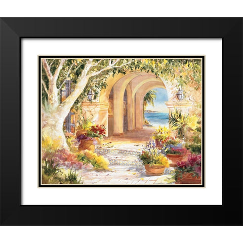 Ocean Portal Black Modern Wood Framed Art Print with Double Matting by Unknown
