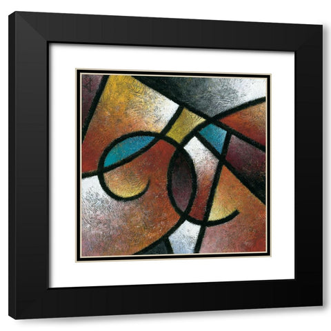 Pathways II Black Modern Wood Framed Art Print with Double Matting by Unknown