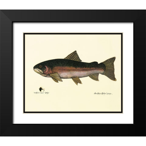 Steelhead Trout Black Modern Wood Framed Art Print with Double Matting by Unknown