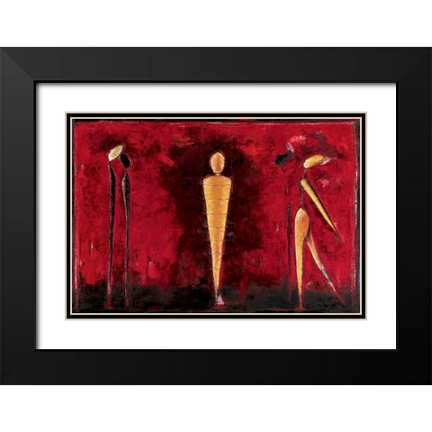 Red Mummy Black Modern Wood Framed Art Print with Double Matting by Unknown