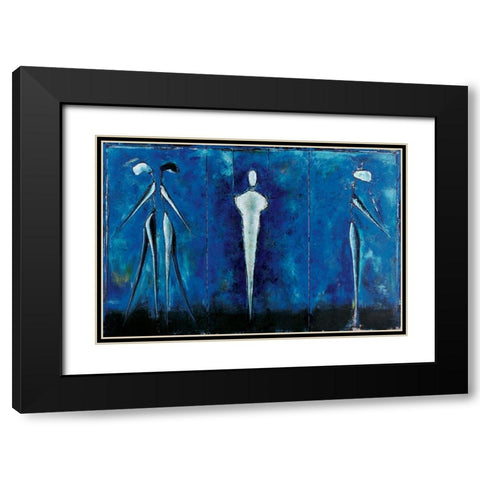 Blu Mummy Black Modern Wood Framed Art Print with Double Matting by Unknown