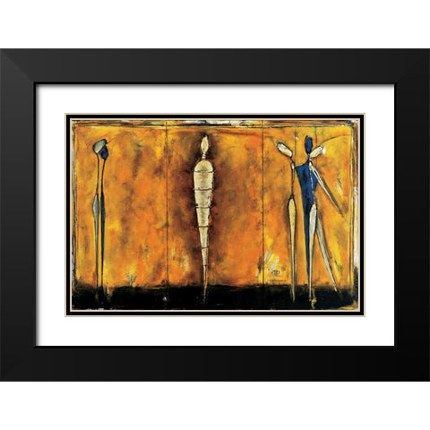 Orange Mummy Black Modern Wood Framed Art Print with Double Matting by Unknown