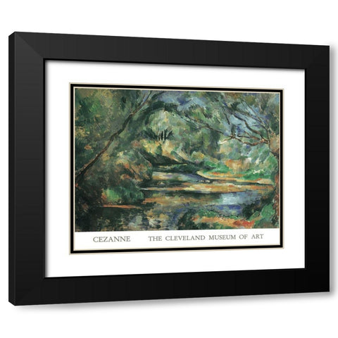 Woodlands Black Modern Wood Framed Art Print with Double Matting by Unknown