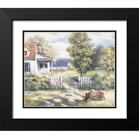 Seaside Cottage I Black Modern Wood Framed Art Print with Double Matting by Unknown