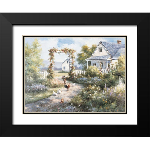 Seaside Cottage II Black Modern Wood Framed Art Print with Double Matting by Unknown