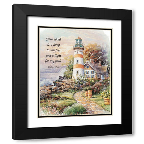 Your Word Black Modern Wood Framed Art Print with Double Matting by Unknown