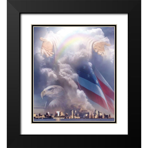 World Trade Ctr - 911 Black Modern Wood Framed Art Print with Double Matting by Unknown