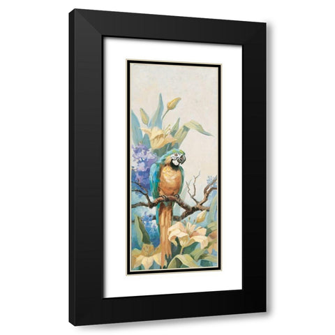 Parrot Panel II Black Modern Wood Framed Art Print with Double Matting by Unknown