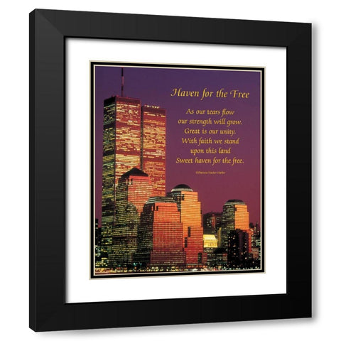 Haven for the Free Black Modern Wood Framed Art Print with Double Matting by Unknown