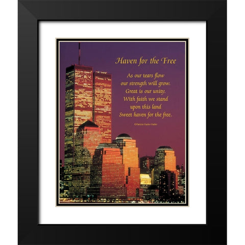 Haven for the Free Black Modern Wood Framed Art Print with Double Matting by Unknown