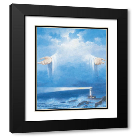 I am the Light Black Modern Wood Framed Art Print with Double Matting by Unknown