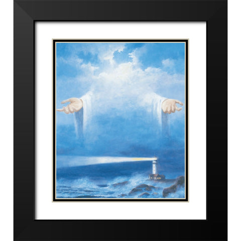 I am the Light Black Modern Wood Framed Art Print with Double Matting by Unknown