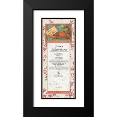 Lobster Bisque Black Modern Wood Framed Art Print with Double Matting by Unknown