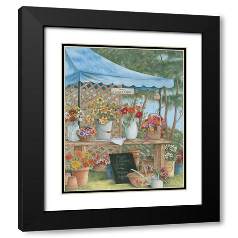 Flower Stand I Black Modern Wood Framed Art Print with Double Matting by Unknown