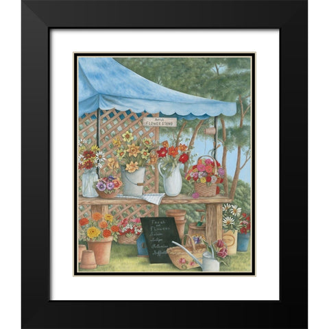 Flower Stand I Black Modern Wood Framed Art Print with Double Matting by Unknown