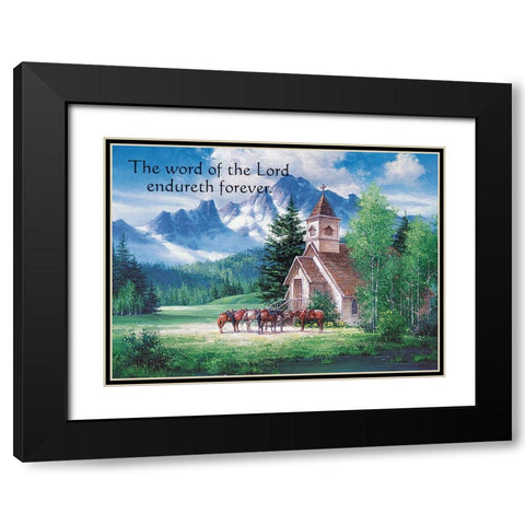 The Word of the Lord Black Modern Wood Framed Art Print with Double Matting by Unknown