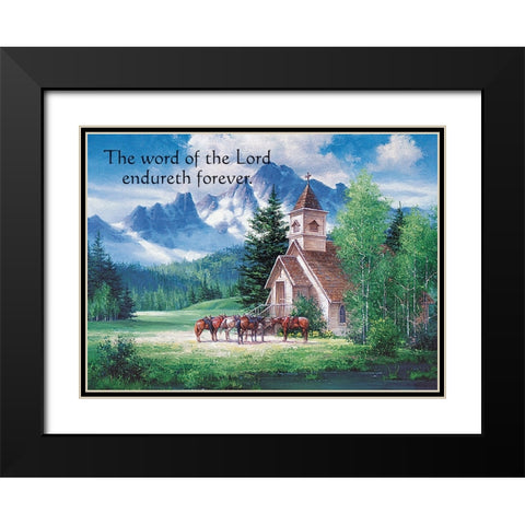 The Word of the Lord Black Modern Wood Framed Art Print with Double Matting by Unknown