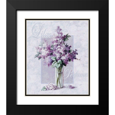 Lilac Black Modern Wood Framed Art Print with Double Matting by Unknown