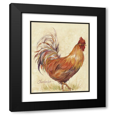 Chanteclair Black Modern Wood Framed Art Print with Double Matting by Unknown