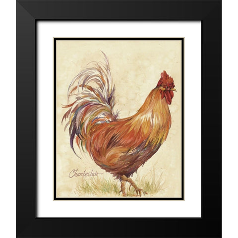 Chanteclair Black Modern Wood Framed Art Print with Double Matting by Unknown