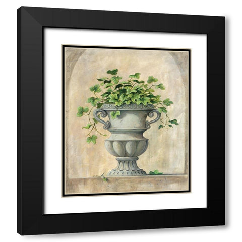Urn II Black Modern Wood Framed Art Print with Double Matting by Unknown