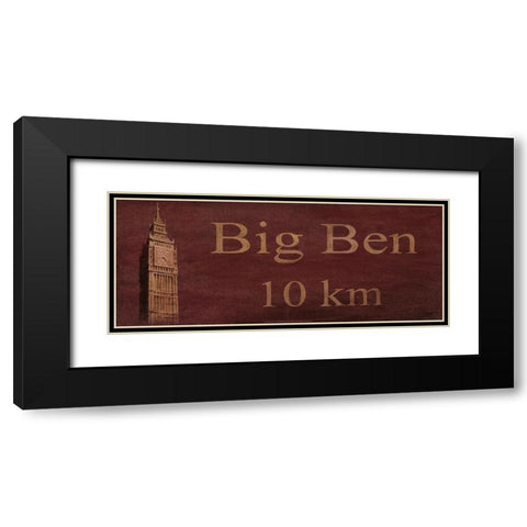 Big Ben Black Modern Wood Framed Art Print with Double Matting by Unknown