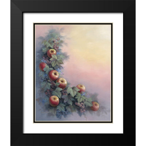 Apple/Grape OP Black Modern Wood Framed Art Print with Double Matting by Unknown