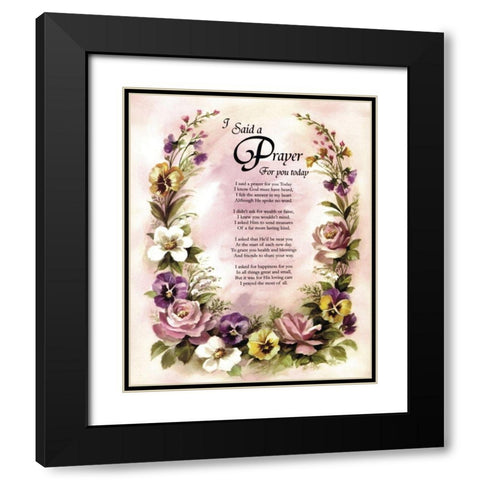 I Said a Prayer Black Modern Wood Framed Art Print with Double Matting by Unknown