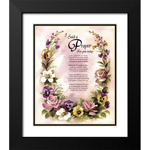 I Said a Prayer Black Modern Wood Framed Art Print with Double Matting by Unknown