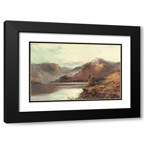 Mountain Pasture Black Modern Wood Framed Art Print with Double Matting by Unknown