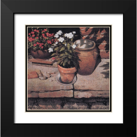 Planrers Ledge Black Modern Wood Framed Art Print with Double Matting by Unknown