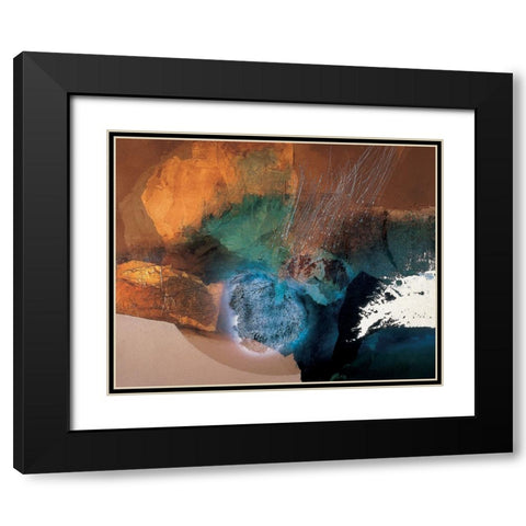 Cosmos Abstract I Black Modern Wood Framed Art Print with Double Matting by Unknown