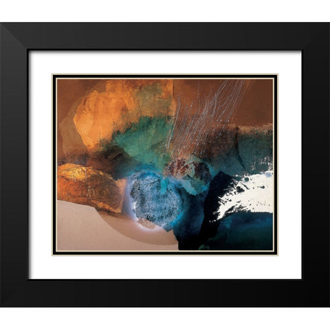 Cosmos Abstract I Black Modern Wood Framed Art Print with Double Matting by Unknown