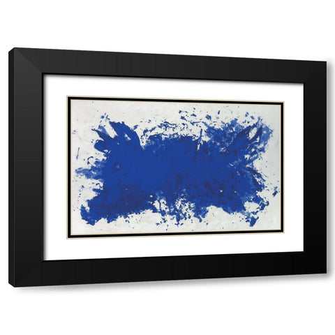 Color Blue Black Modern Wood Framed Art Print with Double Matting by Unknown