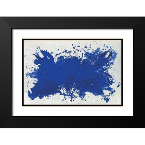 Color Blue Black Modern Wood Framed Art Print with Double Matting by Unknown