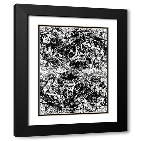 In the Woods II Black Modern Wood Framed Art Print with Double Matting by Unknown