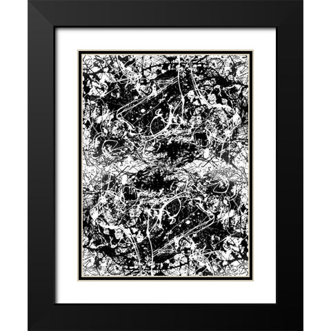 In the Woods II Black Modern Wood Framed Art Print with Double Matting by Unknown