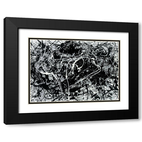 In the Woods Black Modern Wood Framed Art Print with Double Matting by Unknown