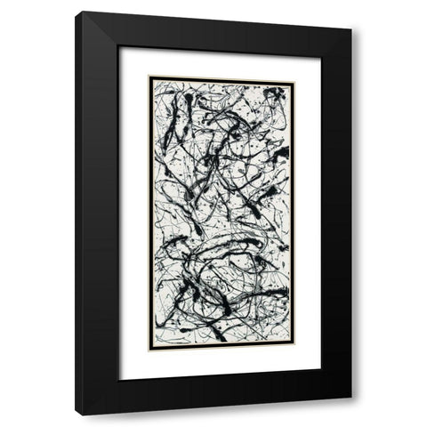 Fireflies Black Modern Wood Framed Art Print with Double Matting by Unknown