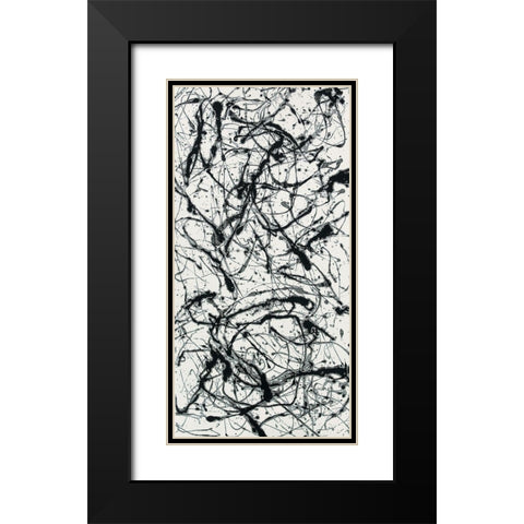 Fireflies Black Modern Wood Framed Art Print with Double Matting by Unknown
