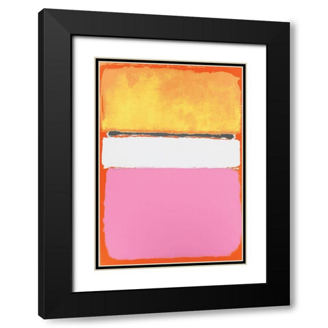 Rectangles Black Modern Wood Framed Art Print with Double Matting by Unknown