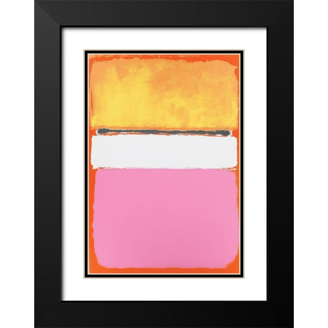 Rectangles Black Modern Wood Framed Art Print with Double Matting by Unknown