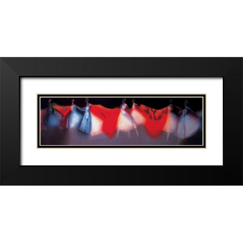 Diva Abstract Panel Black Modern Wood Framed Art Print with Double Matting by Unknown