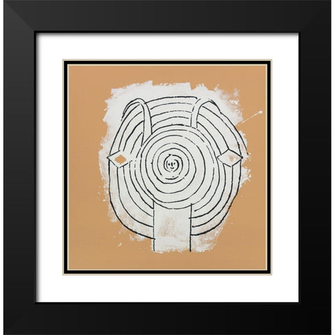 Ants Black Modern Wood Framed Art Print with Double Matting by Unknown