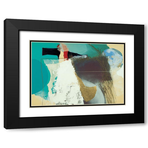 Wheat Abstract Black Modern Wood Framed Art Print with Double Matting by Unknown