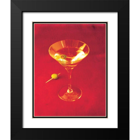 Martini II Black Modern Wood Framed Art Print with Double Matting by Unknown