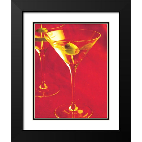 Martini VII Black Modern Wood Framed Art Print with Double Matting by Unknown