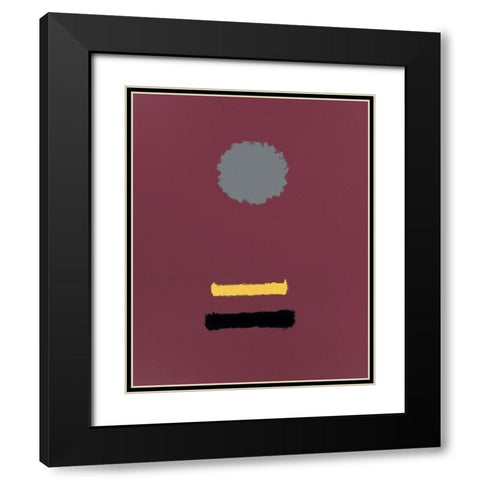 Cyan Black Modern Wood Framed Art Print with Double Matting by Unknown