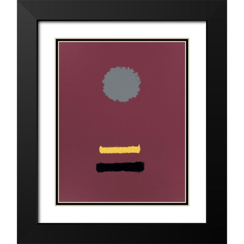 Cyan Black Modern Wood Framed Art Print with Double Matting by Unknown
