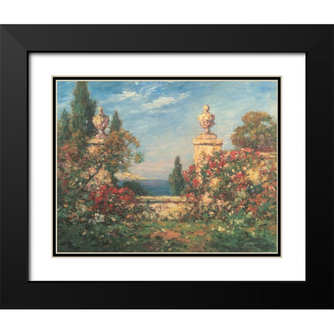 Seaside Garden I Black Modern Wood Framed Art Print with Double Matting by Unknown